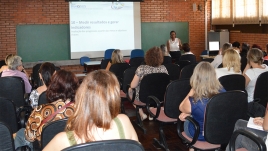 Participantes do evento reunidos no auditório da ESP/RS