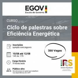 Divulgação do Ciclo de Palestras de Eficiência Energéticas