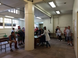 Vacinação contra a gripe na Unidade de Saúde Santa Marta